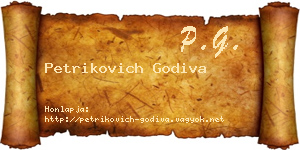 Petrikovich Godiva névjegykártya
